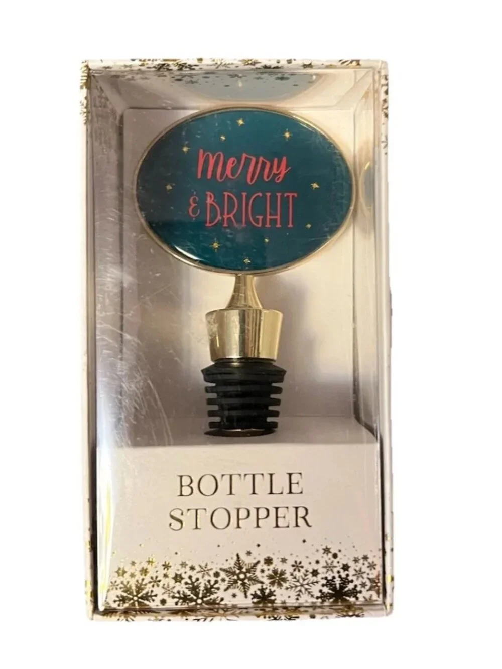 NEW Oliver & Smith Merry & Bright Wine Bottle Stopper
